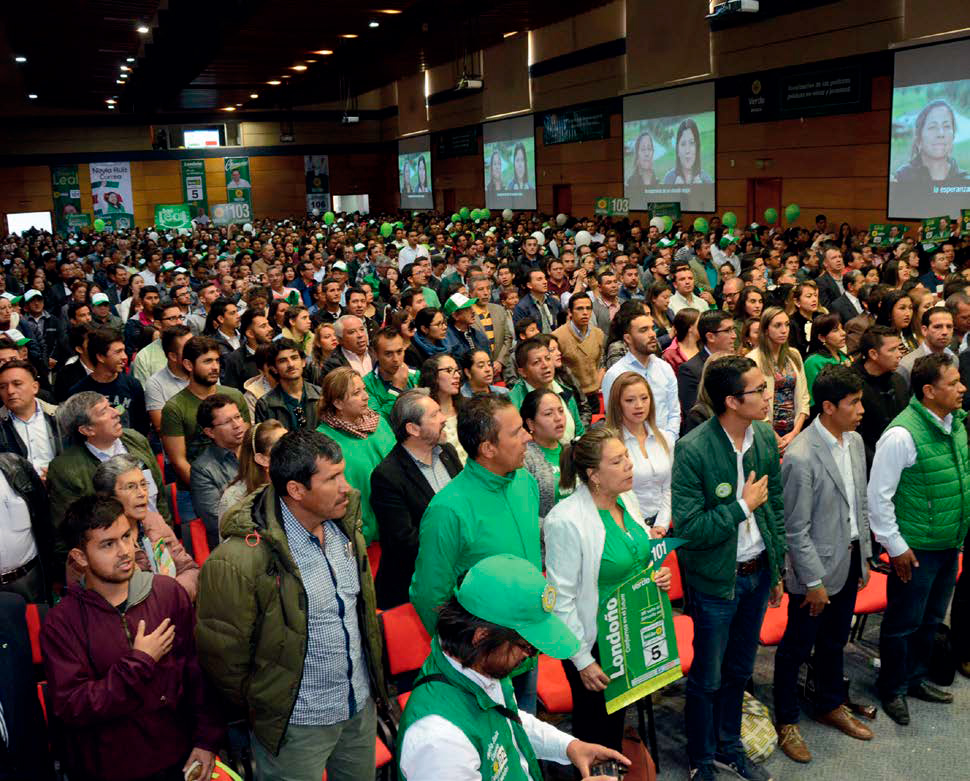 Al encuentro del Partido Verde asistieron más de 2.500 personas. FOTO | Carlo Fidel Gómez